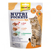 Лакомство GimCat Nutri Pockets Malt-Vitamin Mix, для кошек, 150 г Лакомство GimCat Nutri Pockets Malt-Vitamin Mix, для кошек, 150 г