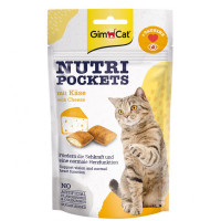 Ласощі GimCat Nutri Pockets з сиром та таурином, для котів, 60 г Ласощі GimCat Nutri Pockets з сиром та таурином, для котів, 60 г