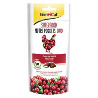 Лакомство GimCat Superfood Nutri Pockets Duo, для кошек, 60 г Лакомство GimCat Superfood Nutri Pockets Duo, для кошек, 60 г