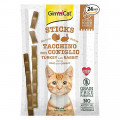 Ласощі GimCat Sticks палички з індичкою і кроликом, для кішок, 4 шт
