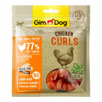 Лакомство GimDog Superfood Meat Curls, курица, для собак, 55 г Лакомство GimDog Superfood Meat Curls, курица, для собак, 55 г