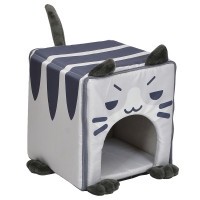 Будиночок Croci Catmania для котів, текстиль, сірий, 35×35×35 см Будиночок Croci Catmania для котів, текстиль, сірий, 35×35×35 см