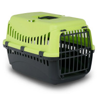 Переноска Bergamo Gipsy 2 Large Green для собак до 12 кг, пластикові двері, чорно-зелений, 58×38×38 см Переноска Bergamo Gipsy 2 Large Green для собак до 12 кг, пластикові двері, чорно-зелений, 58×38×38 см