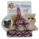 Набір нашийник + поводкок Croci Scottish Pink для котів, нейлон, рожевий, 23-33×1 см/120×1 см