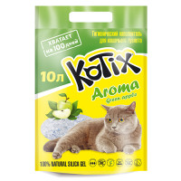 Силикагелевый наполнитель Kotix Green Apple для кошачьего туалета, с ароматом яблока, 3.8 л Силикагелевый наполнитель Kotix Green Apple для кошачьего туалета, с ароматом яблока, 3.8 л