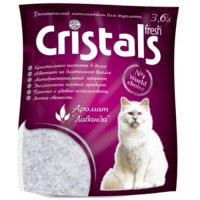 Силикагелевый наполнитель Cristals Fresh для кошачьего туалета, с ароматом лаванды, 3.6 л Силикагелевый наполнитель Cristals Fresh для кошачьего туалета, с ароматом лаванды, 3.6 л