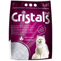 Силикагелевый наполнитель Cristals Fresh для кошачьего туалета, с ароматом лаванды, 4.8 л Силикагелевый наполнитель Cristals Fresh для кошачьего туалета, с ароматом лаванды, 4.8 л