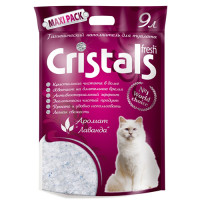 Силикагелевый наполнитель Cristals Fresh для кошачьего туалета, с ароматом лаванды, 9 л Силикагелевый наполнитель Cristals Fresh для кошачьего туалета, с ароматом лаванды, 9 л