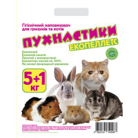 Древесный наполнитель Пушистики для грызунов, 5+1 кг, 24 л Древесный наполнитель Пушистики для грызунов, 5+1 кг, 24 л