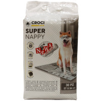 Пелюшки Croci Super Nappy для собак, принт газета, 57×54 см, 30 шт Пелюшки Croci Super Nappy для собак, принт газета, 57×54 см, 30 шт
