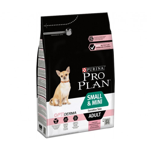 Сухой корм Purina Pro Plan Adult Small & Mini Sensitive Skin для собак мелких пород, с лососем и рисом, 7 кг