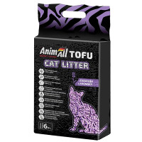 Соєвий наповнювач AnimAll Tofu Lavender з ароматом лаванди, для котів, 6 літрів (2,6 кг) Соєвий наповнювач AnimAll Tofu Lavender з ароматом лаванди, для котів, 6 літрів (2,6 кг)