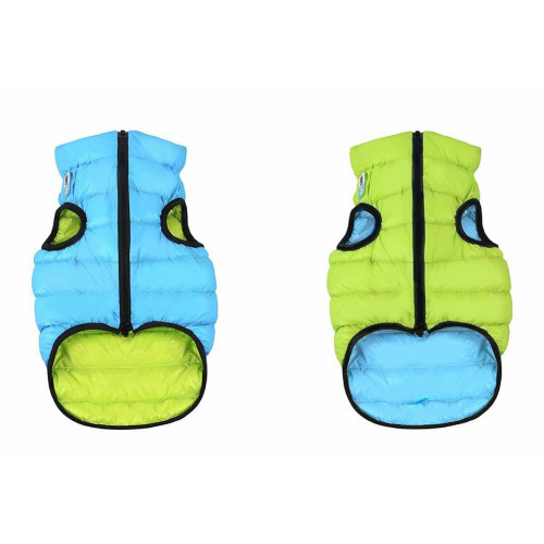 Двусторонняя куртка AiryVest S30 для собак, салатово-голубая
