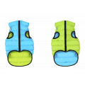 Двостороння куртка AiryVest XS22 для собак, салатово-блакитна