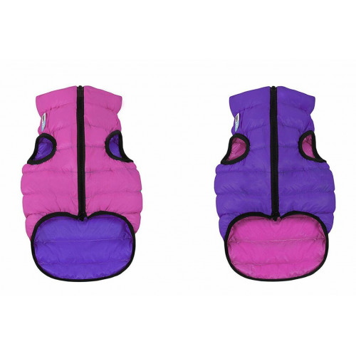 Двостороння куртка AiryVest M45 для собак, рожево-фіолетова