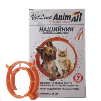 Ошейник противопаразитный AnimAll VetLine для кошек и собак, оранжевый, 35 см Ошейник противопаразитный AnimAll VetLine для кошек и собак, оранжевый, 35 см