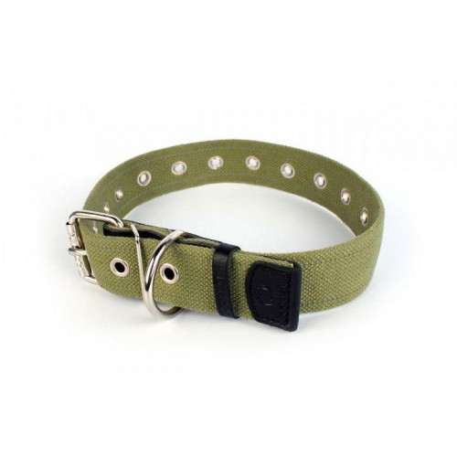 Нашийник Collar Брезент, х / б, тасьма зі світловідбиваючої ниткою, ширина 35 мм, довжина 63 см