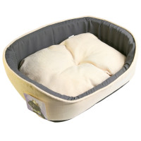 Лежанка AnimAll Aurora Grey Beige, сіро-бежевий, 53×42×16 Лежанка AnimAll Aurora Grey Beige, сіро-бежевий, 53×42×16