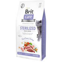 Сухой корм Brit Care Cat GF Sterilized Weight Control, для взрослых кошек, 7 кг Сухой корм Brit Care Cat GF Sterilized Weight Control, для взрослых кошек, 7 кг