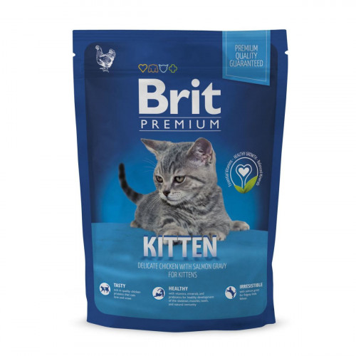 Сухой корм Brit Premium Cat Kitten, для котят, 0.8 кг
