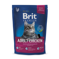 Сухий корм Brit Premium Cat Adult Chicken, для кішок, 0.8 кг Сухий корм Brit Premium Cat Adult Chicken, для кішок, 0.8 кг