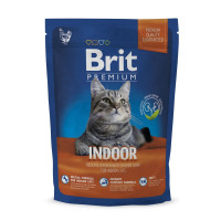 Сухой корм Brit Premium Cat Indoor, для кошек, 0.8 кг Сухой корм Brit Premium Cat Indoor, для кошек, 0.8 кг