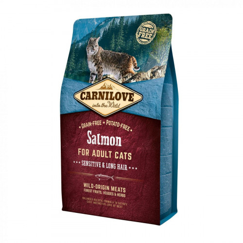 Сухий корм Carnilove Cat Sensitive & Long Hair, для кішок з чутливим травленням, 2 кг
