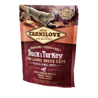 Сухий корм Carnilove Cat Large Breed, для кішок великих порід, качка, індичка, 0.4 кг Сухий корм Carnilove Cat Large Breed, для кішок великих порід, качка, індичка, 0.4 кг