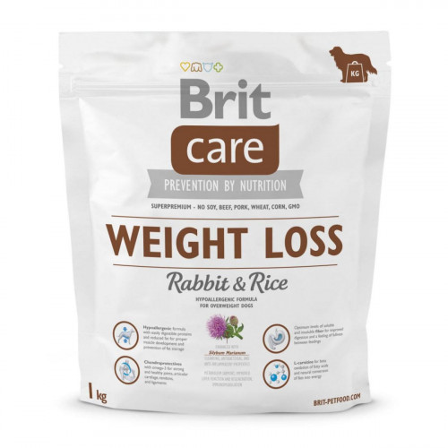 Сухий корм Brit Care Weight Loss Rabbit & Rice, для собак з надмірною вагою, 1 кг