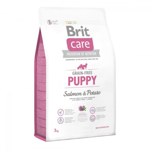 Сухий корм Brit Care GF Puppy Salmon & Potato, для цуценят, 3 кг
