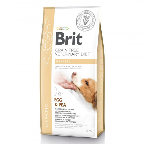Сухий корм Brit GF VetDiets Dog Hepatic, при хворобі печінки, для собак, 12 кг