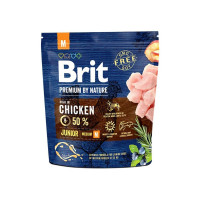 Сухий корм Brit Premium Dog Junior, для цуценят середніх порід, 1 кг Сухий корм Brit Premium Dog Junior, для цуценят середніх порід, 1 кг