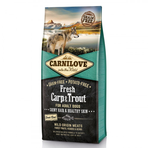 Сухий корм Carnilove Fresh Carp & Trout for Adult dogs, для собак, 12 кг