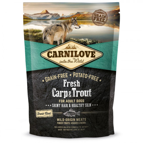 Сухий корм Carnilove Fresh Carp & Trout for Adult dogs, для собак, 1.5 кг