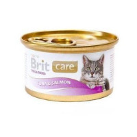 Консерва Brit Care Cat, для кошек, тунец и лосось, 80 г Консерва Brit Care Cat, для кошек, тунец и лосось, 80 г