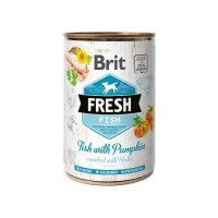 Консерва Brit Fresh Fish / Pumpkin, для собак, з рибою і гарбузом, 400 г Консерва Brit Fresh Fish / Pumpkin, для собак, з рибою і гарбузом, 400 г