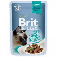 Влажный корм Brit Premium Cat, для кошек, филе говядины в соусе, 85 г Влажный корм Brit Premium Cat, для кошек, филе говядины в соусе, 85 г