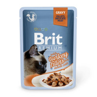 Вологий корм Brit Premium Cat, для кішок, філе індички в соусі, 85 г Вологий корм Brit Premium Cat, для кішок, філе індички в соусі, 85 г