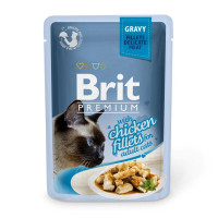 Влажный корм Brit Premium Cat, для кошек, филе курицы в соусе, 85 г Влажный корм Brit Premium Cat, для кошек, филе курицы в соусе, 85 г