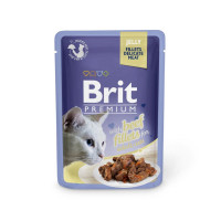 Влажный корм Brit Premium Cat, для кошек, филе говядины в желе, 85 г Влажный корм Brit Premium Cat, для кошек, филе говядины в желе, 85 г