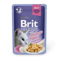 Влажный корм Brit Premium Cat, для кошек, филе курицы в желе, 85 г Влажный корм Brit Premium Cat, для кошек, филе курицы в желе, 85 г
