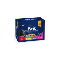 Вологий корм Brit Premium Cat набір паучей, для кішок, сімейна тарілка в соусі 4 смаки, 12 шт, 100 г Вологий корм Brit Premium Cat набір паучей, для кішок, сімейна тарілка в соусі 4 смаки, 12 шт, 100 г
