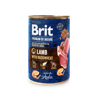 Консерва Brit Premium by Nature, для собак, ягненок с гречкой, 400 г Консерва Brit Premium by Nature, для собак, ягненок с гречкой, 400 г