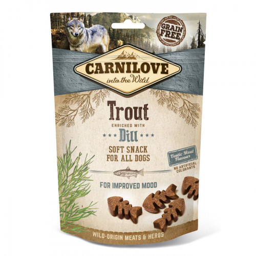 Ласощі Carnilove Dog Semi Moist, для собак, форель, кріп, 200 г