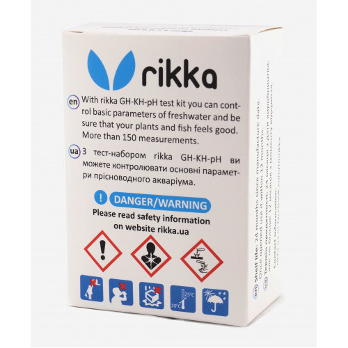 Тест Rikka набір для прісної води GH-KH-pH (TK-102)