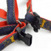 Набір шлея та повідець AnimAll Denim, червоний, 1×120 см/1×28-38 см