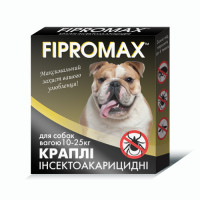 Капли Fipromax против блох и клещей, для средних собак от 10 до 25 кг, 2 пипетки Капли Fipromax против блох и клещей, для средних собак от 10 до 25 кг, 2 пипетки