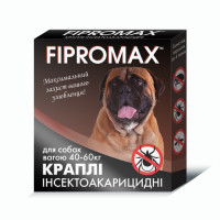 Краплі Fipromax проти бліх та кліщів, для великих собак від 40 до 60 кг, 2 піпетки Краплі Fipromax проти бліх та кліщів, для великих собак від 40 до 60 кг, 2 піпетки