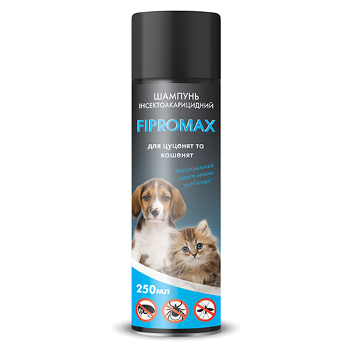 Шампунь Fipromax проти бліх та кліщів, для кошенят і цуценят, 250 мл