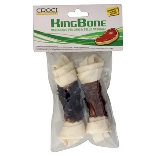 Кость Croci King Bone Beef для собак, вузлова, з яловичиною, 11 см, 20 г, 2 шт / уп, ціна за упаковку